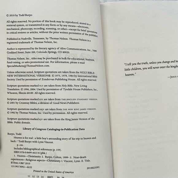 Heaven is for Real: A Little Boy's Astounding Story Trip to Heaven and Back - Picture 5 of 8